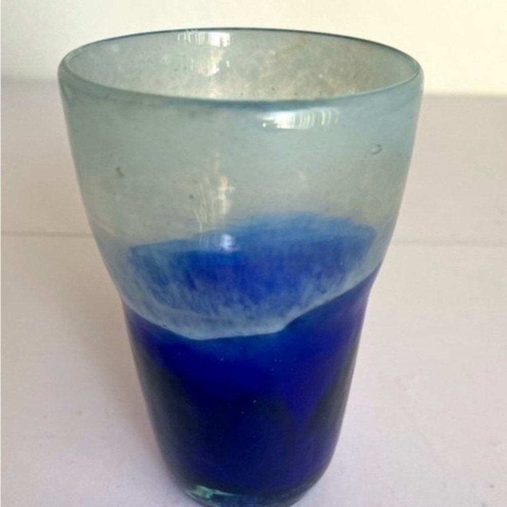 Anthropologie blown glass drinking glass